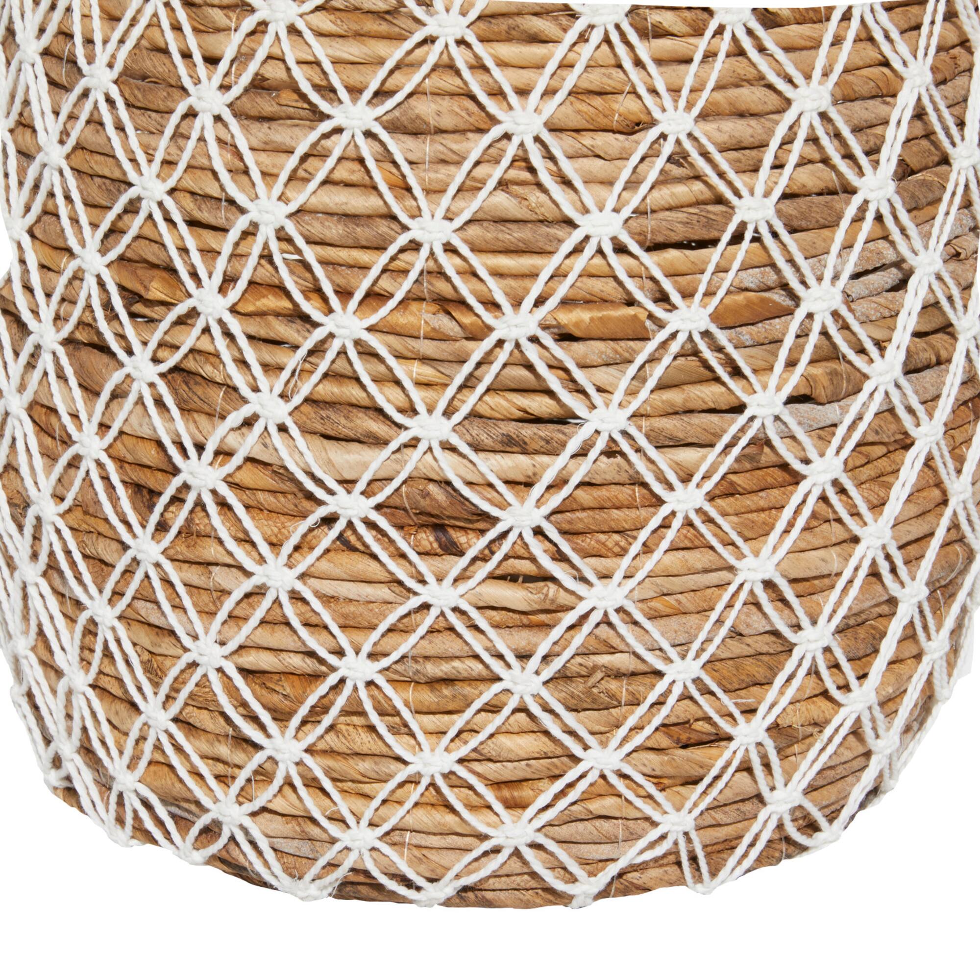 Brown Banana Leaf Coastal Storage Basket Set